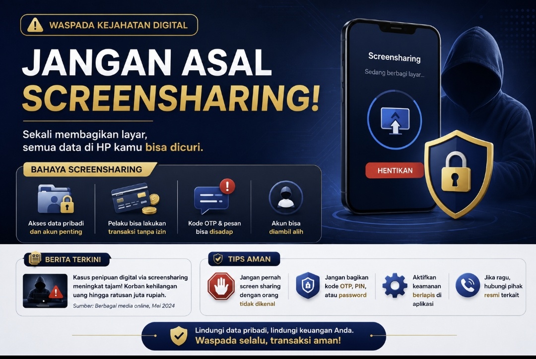 Waspada Penipuan Melalui Screen Sharing